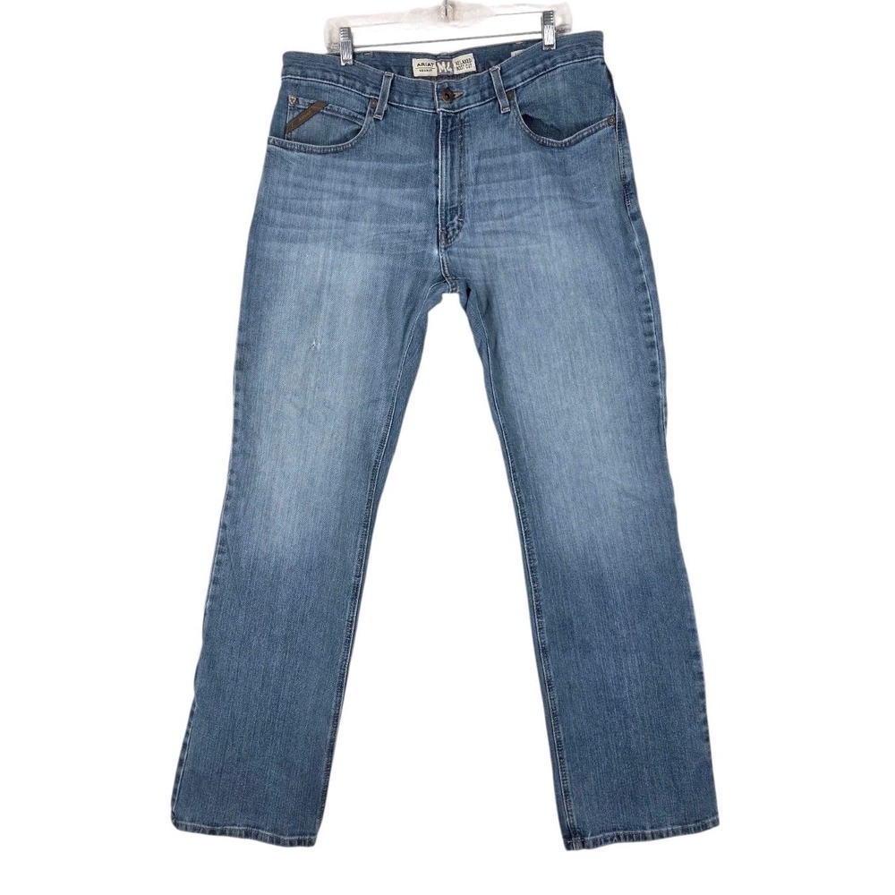 Ariat M4 Legacy Relaxed Boot Blue Jeans Mens 36x36(35) Stretch Distressed